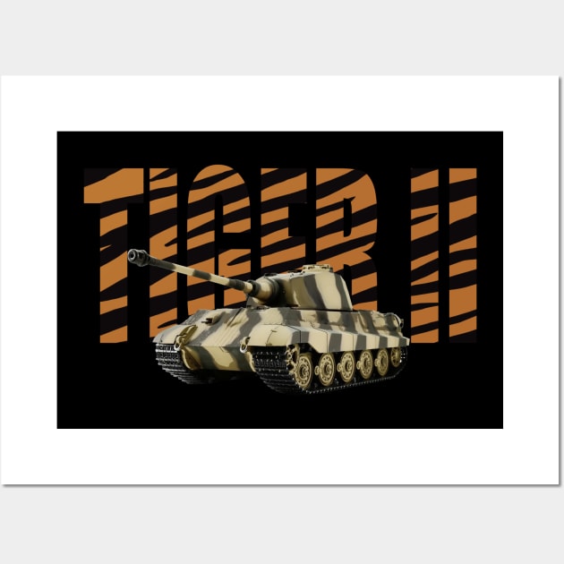 German Tiger II MBT Tank King Tiger Wall Art by Dirty Custard Designs 